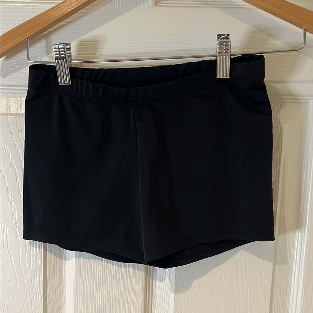 Stretch is comfort: Classic Black Athletic Shorts with Elastic Waist